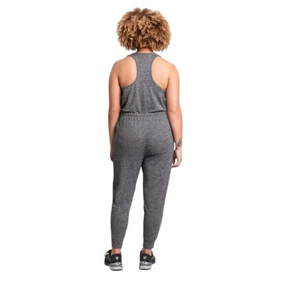 Gap Fit Brushed Tech Jersey Gray Tank Top Sleeveless Jumpsuit Plus XXL Stretchy - Picture 8 of 16